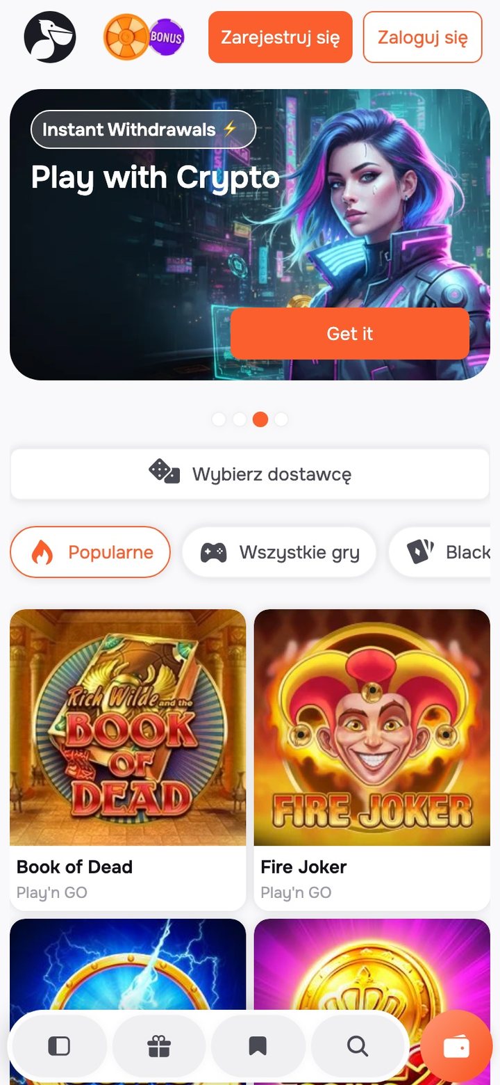 Pelican Casino w wersji mobilnej